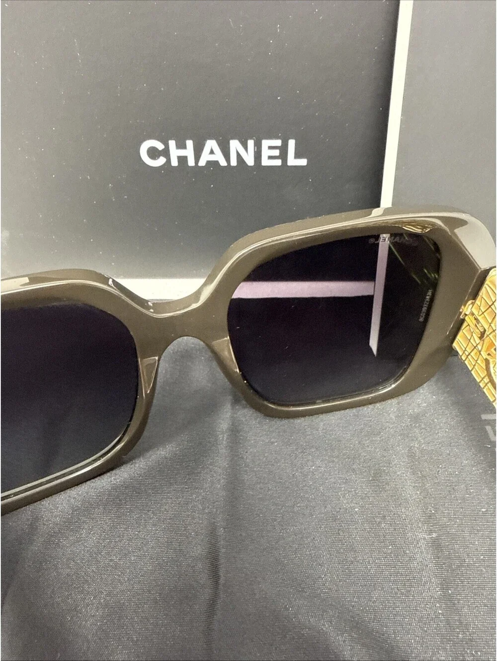 CHANEL CH 5532 Sunglasses Dark Brown Frame Gray Gradient Lens - Authentic NIB
